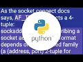 Establishing an IPv6 connection using sockets in python