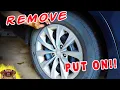 EASY - How to Take Off Plastic Hubcaps AND PUT THEM ON 2014-2016 TOYOTA CAMRY