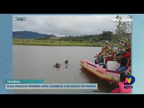 Duas pessoas morrem após acidente com barco em Imaruí