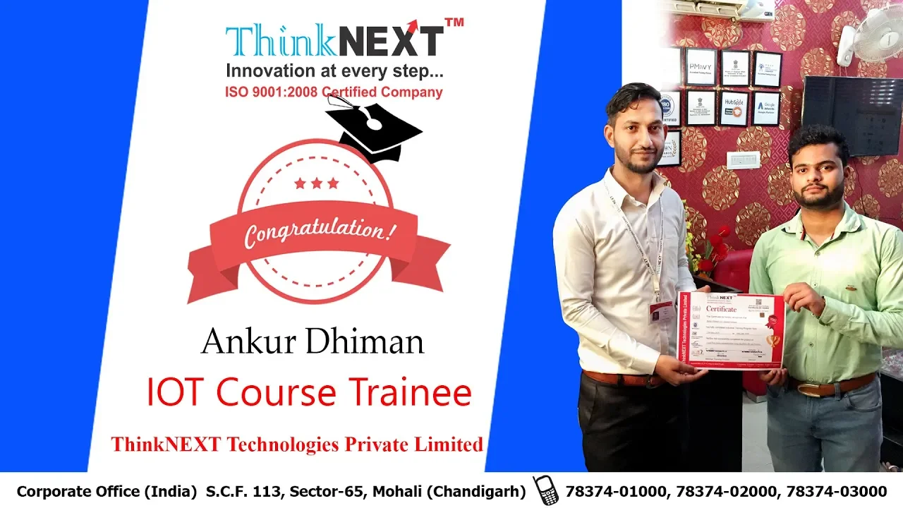 Student Testimonial for IOT Training - Ankur Dhiman