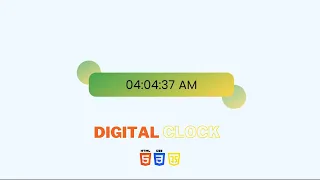How To Create Digital Clock Using HTML CSS JavaScript Display Time Using JavaScript