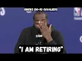James Harden RETIRES from the NBA after getting SWEPT - Post Game Interview