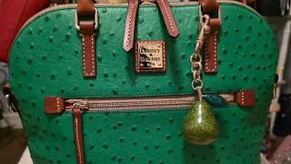 Wimb Dooney and Bourke Ostrich Dome Satchel in Kelly green