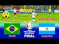 Brazil vs Argentina Final - Copa America 2021 - PES 2021 Match - Gameplay PC - Crazy Comeback