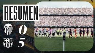 DERROTA DEL VALENCIA CF ANTE EL FC BARCELONA (0-5)