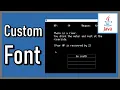How to Use a Custom Font - Java Extra 19