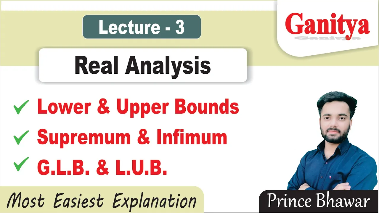 Least Upper Bound & Greatest Lower Bound | Supremum & Infimum | Real Analysis​
