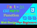 64 Master CSS Math Functions calc max min - CSS Part-32 Web Design for Beginners