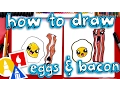 How To Draw Cute Eggs And Bacon
