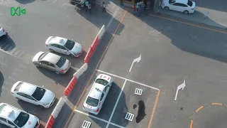 الدرس العملي الأول رخصة قيادة السيارة الإمارات دبي تحضير امتحانات الباركينغ المواقف Parking Yard 