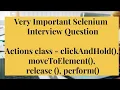 clickAndHold moveToElement - Actions class