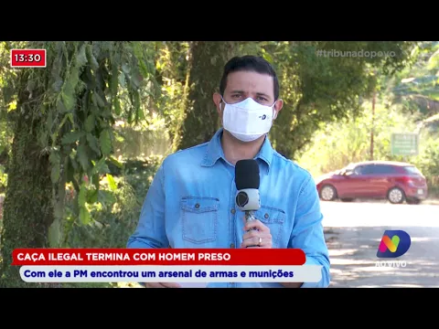Caça ilegal termina com homem preso, com ele a PM encontrou um arsenal de armas e munições