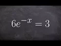 Learn how to solve an exponential function when it is negative