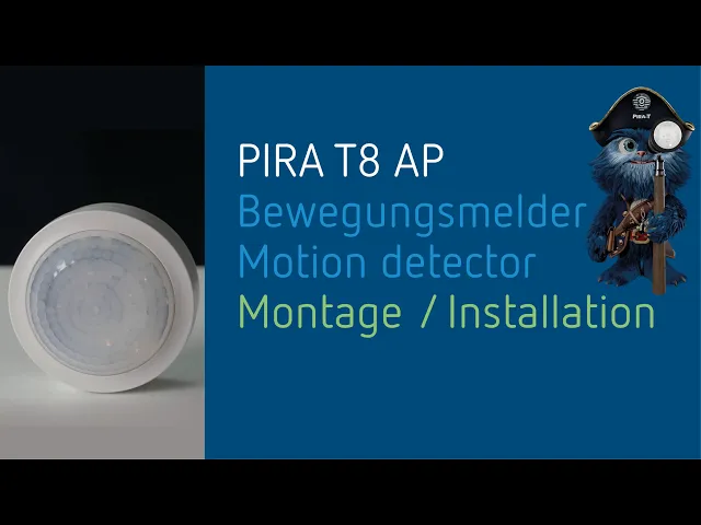 Sensor de movimiento PIR, para montaje en superficie en techo, 360°, alcance D8m @ h=2,5m, IP21, PIRA T8 AP Theben, THEBEN, 1030203
