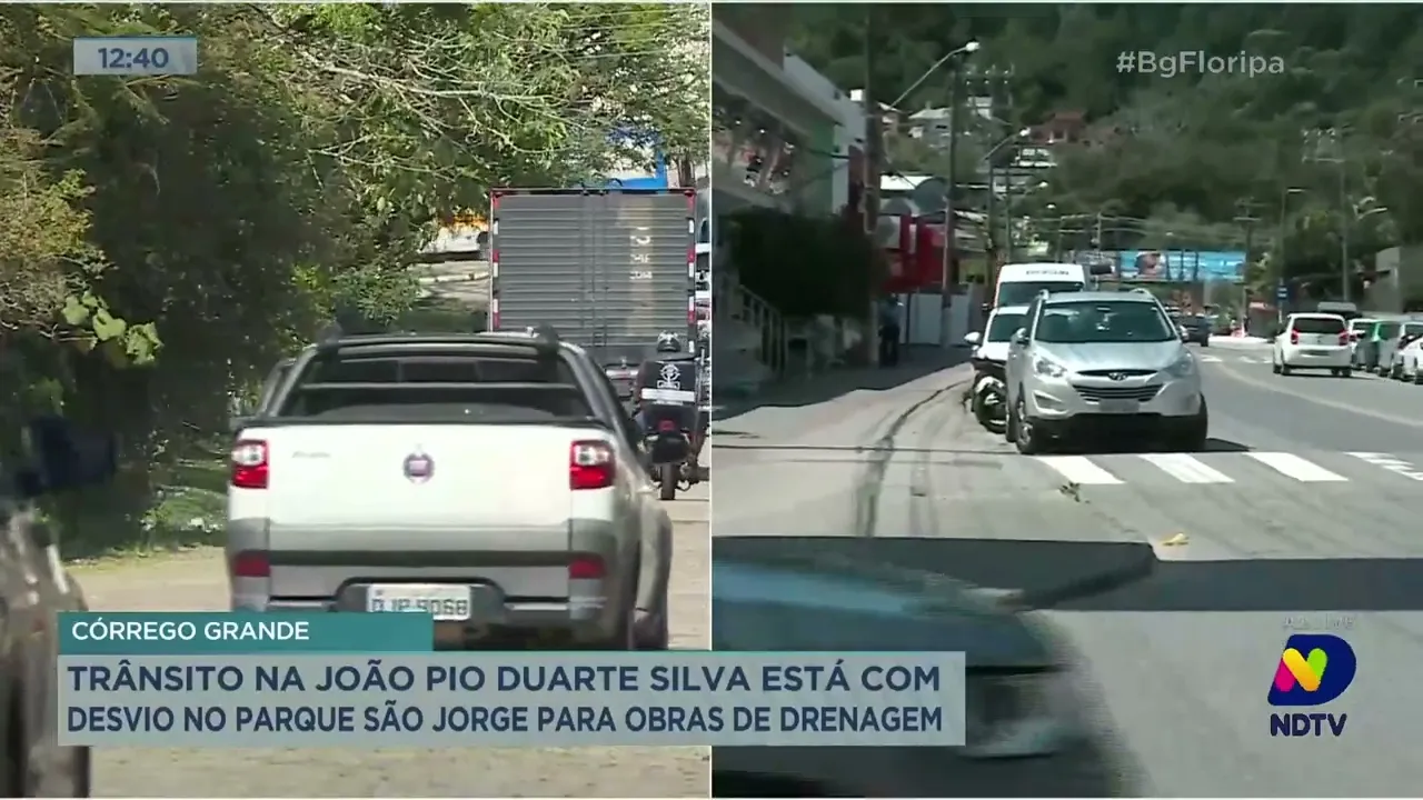 Córrego Grande: trânsito na João Pio Duarte Silva está com desvio no Parque São Jorge para obras