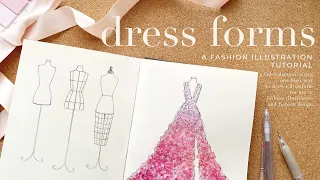 How to Draw a Dress Form Fashion Illustration Tutorial