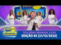 CONFIRA O SORTEIO DA TELE SENA SEMANAL LILÁS - EDIÇÃO 83 (21/12/2025)