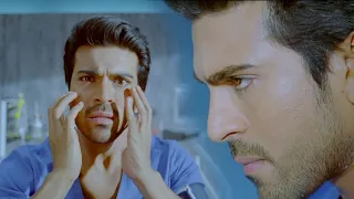 magadheera yevadu tamil movie scenes allu arjun shocks by his plastic surgery face