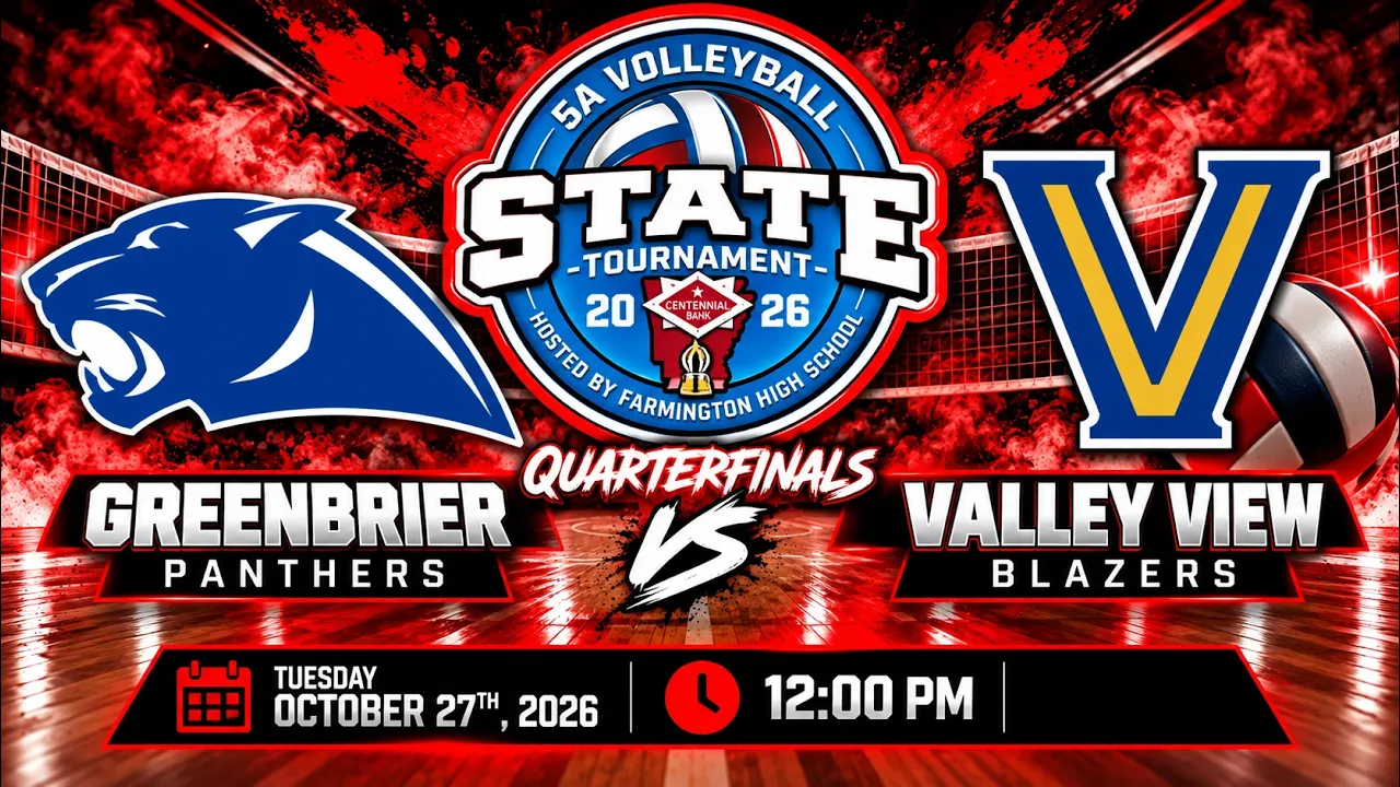 5A State Volleyball - Greenbrier Vs Valley View 2026-10-27 18:46