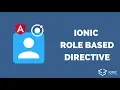 How to Elements Based on User Roles with Ionic v4