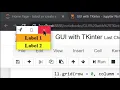 GUI with TKinter grid Geometry Manager