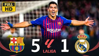 Barcelona 5 1 Real Madrid Hatrik Suarez Laliga 2019 Amazing Match FHD 