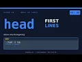 Linux Commands head Just the Beginning Please