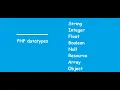 PHP data types constants and casting 5
