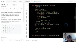 352 Data Stream as Disjoint Intervals English Hard