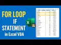 FOR LOOP IF STATEMENT in Excel VBA Step-by-Step Tutorial