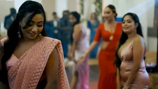 beautiful srilankan bride dance with friends