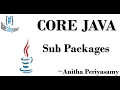 How to create import a sub package - Java Programming