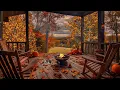 🍁 Cozy Autumn Farm Ambience ~ Crackling Fire, Rustling Leaves & Soothing Nature Sounds 🏡🍂🔥