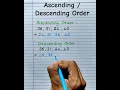 ascending order hack ascending order hack for competitive exams descending order hack