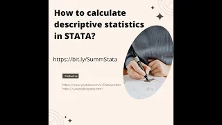 How to calculate descriptive statistics in STATA