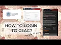 NVC PROCESSING PART 1 HOW TO LOGIN TO CEAC WHY DO WE NEED TO LOGIN IMMIGRANT VISA LOGIN