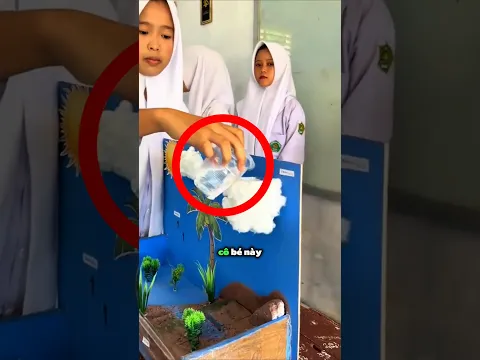 Cô bé tạo ra hiệu ứng giống hệt một cơn mưa trong dự án khoa học 😲