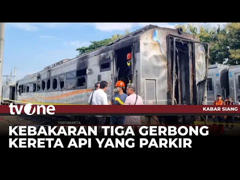 Kebakaran 3 Gerbong Kereta di Stasiun Tugu Jogja