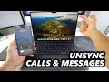 How to UNSYNC Disconnect MacBook Air M3 Phone Calls Messages from iPhone