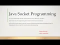 Socket Programming in Java Client Server Architecture Java Networking