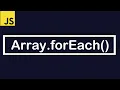 JavaScript Tutorial Array forEach method to loop through an array