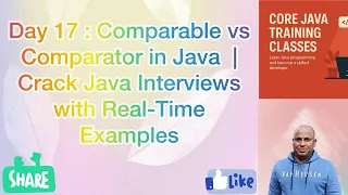 Day 17 Masterclass on Comparable vs Comparator in Java Real World Examples