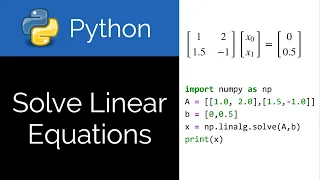 Solve Linear Equations with Python