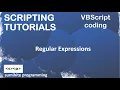 VBScript Tutorial Regular Expression Tutorial in VBScript RegExp Pattern validation