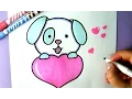 Download Lagu HOW TO DRAW A CUTE PUPPY WITH A LOVE HEART