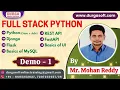 FULL STACK PYTHON tutorials Demo - 1 by Mr Mohan Reddy On 05-01-2026 6PM IST