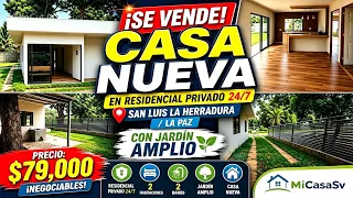 🏡 ¡CASA NUEVA EN VENTA! 😱 Solo $79,000 en San Luis La Herradura