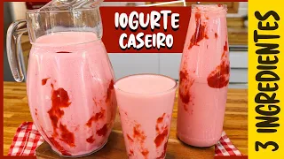 SÓ 3 INGREDIENTES - FAÇA SEU PRÓPRIO IOGURTE CASEIRO - RENDE MAIS DE 2 LITROS - SUPER ECONÔMICO