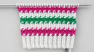 Tricolor Knitting stitch Pattern, 3 रंग का बुनाई डिज़ाइन @knittingknife