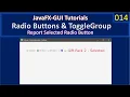 RadioButton Get Checked State JavaFx GUI Tutorial